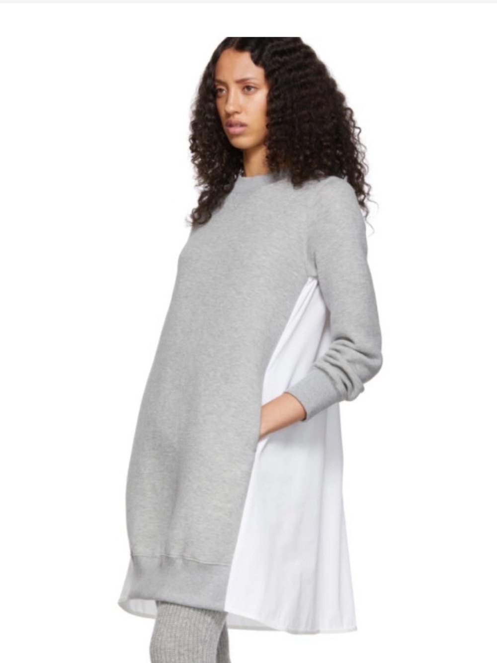 Sacai Sweater Dress with Poplin Back Size 4